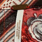 Free People  size 4 shark bite hem skirt red geometric zip back pockets on side Photo 1