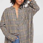 Free People  plaid button down shirt size small Photo 0