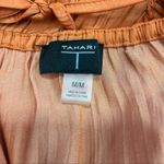 Tahari Burnt Orange Flutter Sleeve Ruffle Maxi Dress Size Medium Photo 11