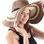 Angela & William Women Sun Beach Big Brim Floppy Hat UV UPF50 NWOT Tan Photo 1