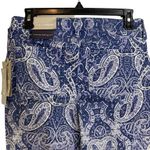 NYDJ  for Chico’s Blue and Purple Paisley Scroll Skinny Cropped Ankle Jean New Photo 5