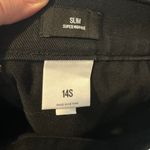 EXPRESS  black distressed jeans slim super high rise. Women’s size 14 Short Photo 2