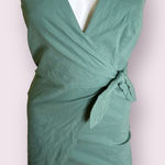 Blue Blush Womens  Las Angeles V Wire Strapless Green wrap Mini summer dress‌ Photo 0