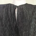 White House | Black Market White‎ House Black Market Blouson Dress Silver Shimmer Black S NWT Photo 6