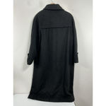 Jones New York Womans Jones NY Button Up Long Overcoat 14 W Black Wool Blend Photo 1