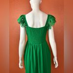Unbranded Boho Lace Sleeveless Square Neck Ruffle Maxi Dress with Pockets size L Green Size L Photo 10