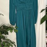 Anthropologie Gwendolyn Asymmetric Maxi Dress Blue Teal Size 0 Photo 5