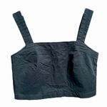 Everlane Button Back Cropped Picnic Tank Black Size 2 and 12 Organic Cotton Photo 9