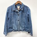 Vintage L.L. Bean‎ Flannel Lined Cropped Jean Jacket Size M Blue Size M Photo 0