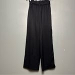 J.Crew  Wide Leg High Rise Belted Black Trousers Paper Bag Waist Women’s Size 10 Photo 1