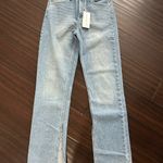 Just Black NWT  Denim Blue Women's Jeans Size 26 Long Line Slim Slit Straight Photo 2