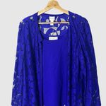 Chico's Chico’s Lace Duster and Tank Set Blue Size 2 Large Mysterious Blue Layering Top Photo 1