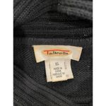 Talbots Ribbed Knit Scarf Neck Sweater Silk Cashmere Black Women's Size XL Photo 5