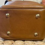 Dooney & Bourke Vintage Norwalk Leather Bucket Shoulder Bag Dark Tan / Lt Brown Photo 8