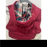 Penfield x Madewell Maroon Plaid Lucedale Down Puffer Hooded Vest Sz M Red Size M Photo 7
