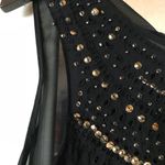ZARA  black and gold sequins sleeveless shirt Photo 4