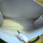 Light Gray Basket Weave Faux Leather Tote Purse Carry on Travel Everyday Basic Photo 6