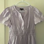 Quince 100% Organic Cotton Poplin Tiered Lilac Dress XS stretch Purple Photo 2