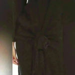 Masscob Black Gauze Tie Front Long Sleeve Dress Size M Size M Photo 3