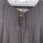 Avenue VIP Knit Black Blouse With Animal Print Photo 2