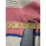 Hippie Rose  Sweater Womens Large Crochet Knit Boho Rainbow Pullover Y2k Retro Photo 3