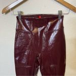 Spanx  Faux Patent Leather Leggings Ruby Burgundy Glossy Womens Size XS Photo 6