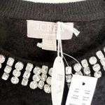 J.Crew NWT Brushed Cashmere Embellished Crop Fit Cardigan Black XXS Photo 6
