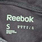 Reebok  Gray Black Stretch Cotton Tight Fit Active Leggings Pants Bottoms Small Photo 6