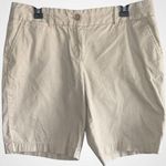 Ann Taylor  Loft Tan Khaki Bermuda Shorts Lightweight Cotton Shorts Pockets 10 Photo 0