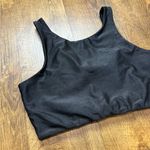 Beach Riot  Sports Bra Top Sz Medium Black Shimmer Sparkle Twist Knot Open Back Photo 4