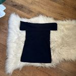 Everlane Ribbed Cotton Off The Shoulder Top In Navy Blue Photo 3