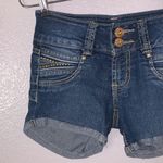 Shicas Jeans gold sequined double button jean shorts Blue Size undefined Photo 2