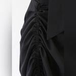 Chicwish Self Tie Bow Neck Side Drawstring Puffy Ruched Sleeves Lined Dress S Photo 3