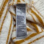 NYDJ  White and Mustard Yellow Whisker Scoop Neck Sweater Women's Size M Photo 9
