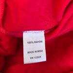 L'Academie Red V Neck Long Bell Sleeve Tie Waist Mini Dress Size Small Photo 6