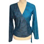 Summersalt NEW  x LL Bean Size L Perfect Wrap Long Sleeve Coverup Blue Gingham Photo 2