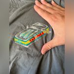 Hand painted sardines on cropped isto shirt Gray Photo 1