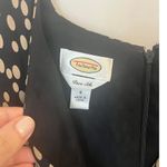 Torrid Talbots Silk Polka Dot Midi Dress Black with Tan Dots V-neck and Belted sz. 8 Photo 2