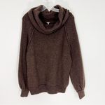 Free People  Echo Beach Pullover Sweater Majestic Oak Heathered Brown Size Small Photo 3