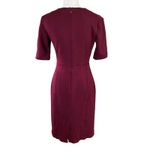 Babaton  Aritzia Size 6 Burgundy Sheath Dress Ponte Knit Photo 1
