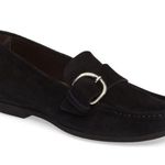 AGL • Buckle Flat loafer moccasin slip on black suede leather driving moc Size 9 Photo 1