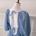 Moon River Anthropologie Medium Midi Dress Fall Boho Cottage tie back Prarie Photo 11