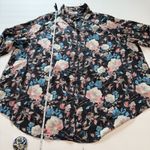 Torrid  Madison Floral‎ Satin Button Up Long Sleeve Shirt Size 4X Photo 12