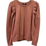 Jolie & Joy By FCT Puff Pearl Accent Shoulder Long Sleeve Sweatshirt Womens S Pink Photo 3