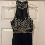 Scala Vintage Black and Gold Beaded Long Formal Dress Size XL Photo 8
