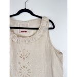 Johnny Was 4 Love And Liberty Womens Top Beige Embroidered Floral Ruffle Tank XL Photo 6
