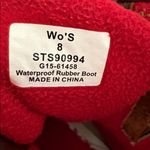 Sperry  Women’s Waterproof Duck Boots Red Brown Leather Fleece Lined Size 8 Photo 12