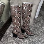 Vince Camuto  Taupe Snake Gravana Knee High Boot Photo 4