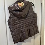 Missoni Brown Puffer Vest with Floral Lining  12 Brown Y2K Detachable Hood Photo 3