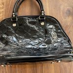 Hello Kitty Sanrio Black Patent Embossed Dome Tote Handbag Pink Inter Loungefly  Photo 4